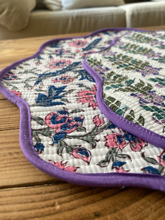 Pack de 2 manteles Lavanda circular